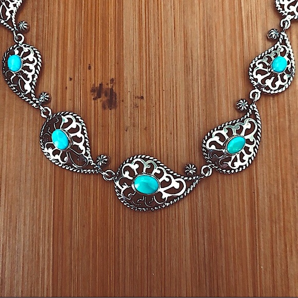 $87  Doug Paulus Estate Necklace Southwest Design  Sterling  Marked dp 925 India - Picture 5 of 6